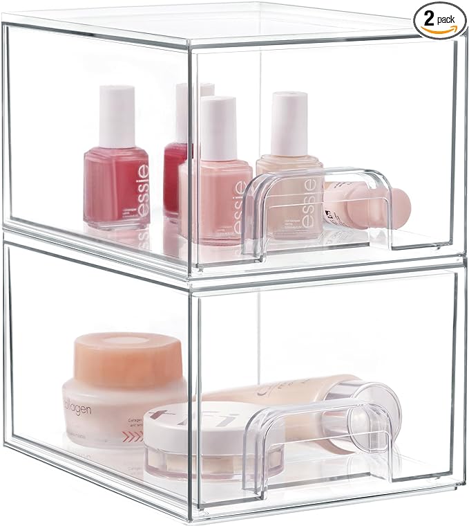 Clear Stackable Drawers and Storage Bins