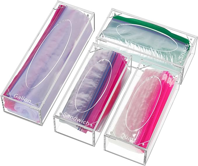 Acrylic Food Bag Storage Organizer