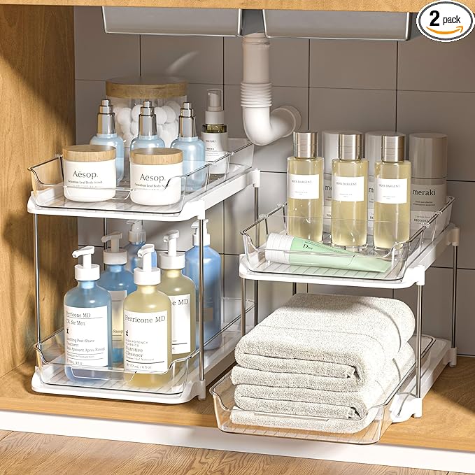 2-Tier Multi-Purpose Bathroom Under Sink Organizers