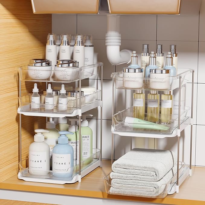 3-Tier Bathroom Under Sink Organizers and Storage,